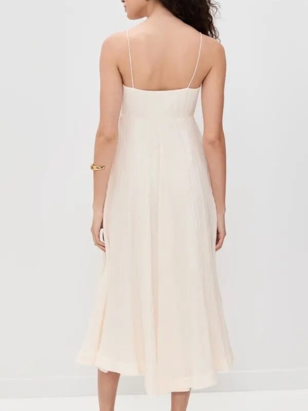 NWT AMUR Jill Midi Dress in Sea Salt - Picture 3 of 8